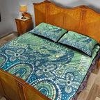 NAIDOC Week 2025 Quilt Bed Set Pastel Ocean Aboriginal Art