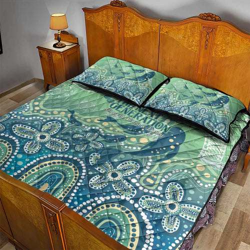 NAIDOC Week 2025 Quilt Bed Set Pastel Ocean Aboriginal Art
