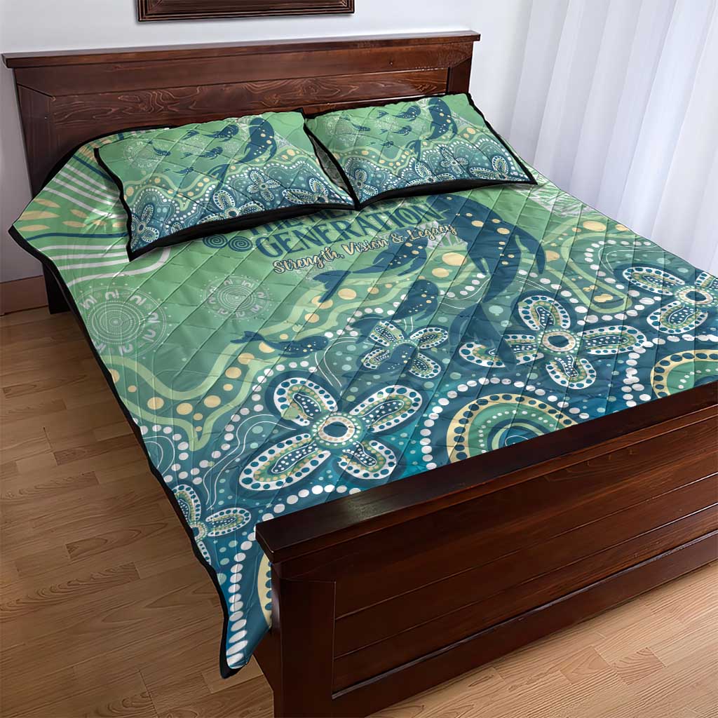 NAIDOC Week 2025 Quilt Bed Set Pastel Ocean Aboriginal Art