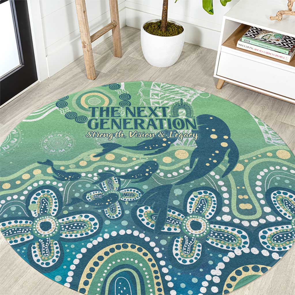 NAIDOC Week 2025 Round Carpet Pastel Ocean Aboriginal Art