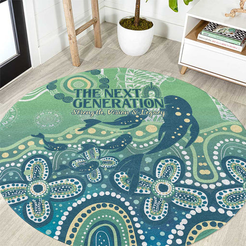 NAIDOC Week 2025 Round Carpet Pastel Ocean Aboriginal Art