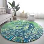 NAIDOC Week 2025 Round Carpet Pastel Ocean Aboriginal Art