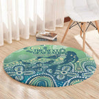 NAIDOC Week 2025 Round Carpet Pastel Ocean Aboriginal Art