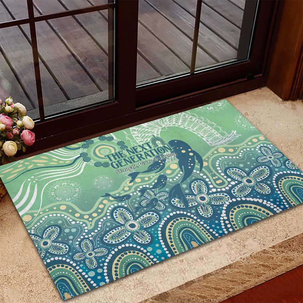 NAIDOC Week 2025 Rubber Doormat Pastel Ocean Aboriginal Art