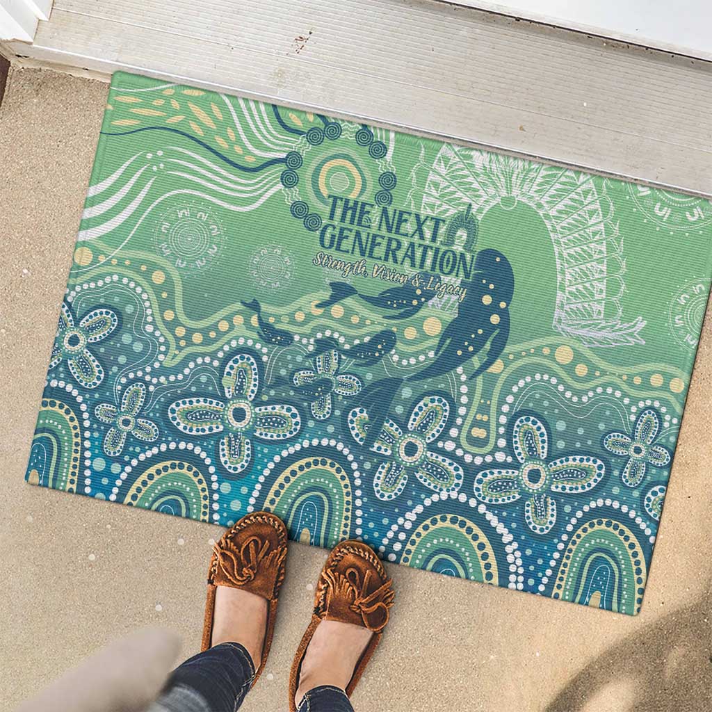 NAIDOC Week 2025 Rubber Doormat Pastel Ocean Aboriginal Art