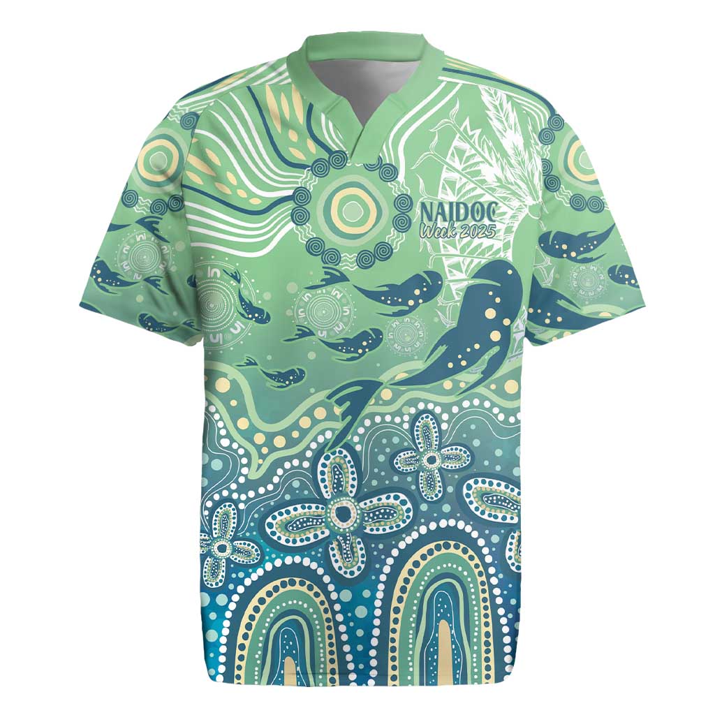 NAIDOC Week 2025 Rugby Jersey Pastel Ocean Aboriginal Art