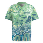NAIDOC Week 2025 Rugby Jersey Pastel Ocean Aboriginal Art
