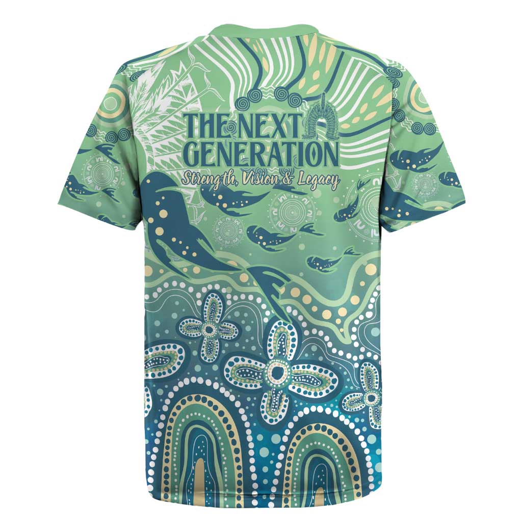 NAIDOC Week 2025 Rugby Jersey Pastel Ocean Aboriginal Art
