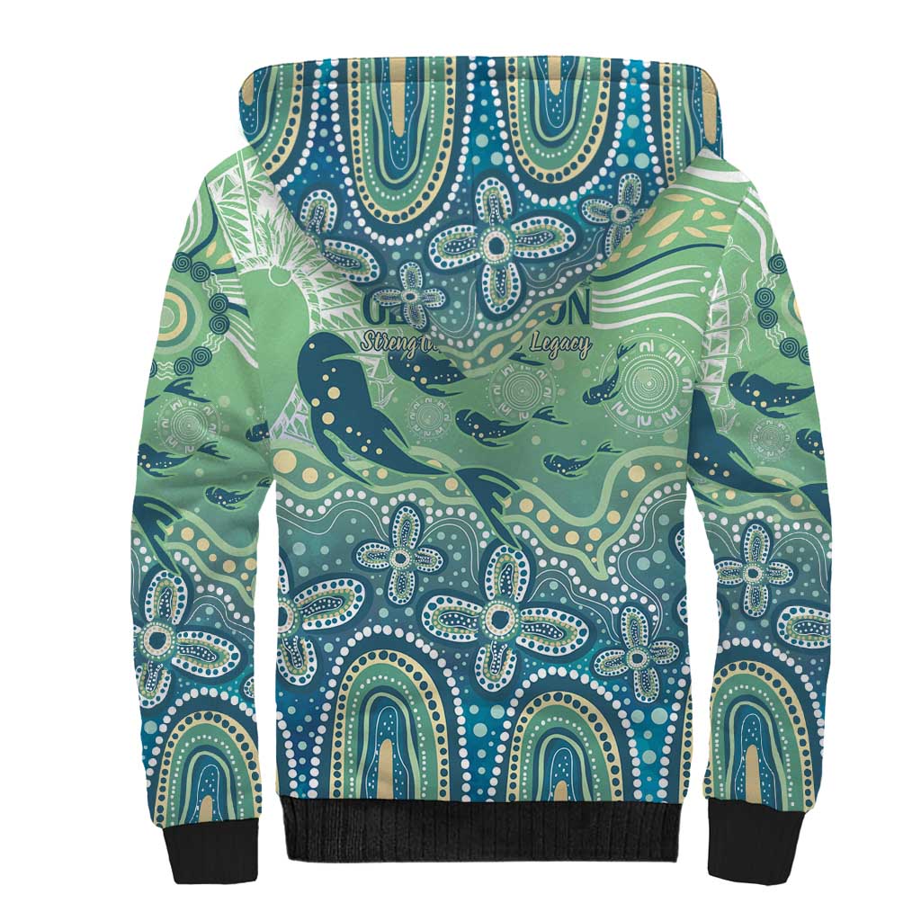 NAIDOC Week 2025 Sherpa Hoodie Pastel Ocean Aboriginal Art