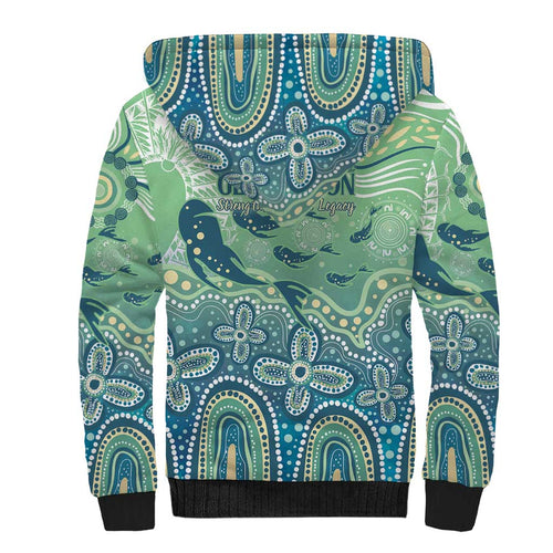 NAIDOC Week 2025 Sherpa Hoodie Pastel Ocean Aboriginal Art