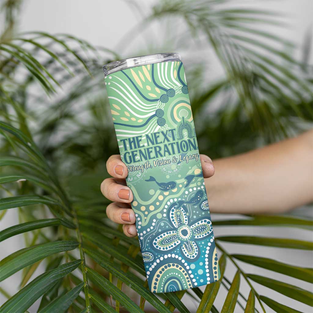 NAIDOC Week 2025 Skinny Tumbler Pastel Ocean Aboriginal Art