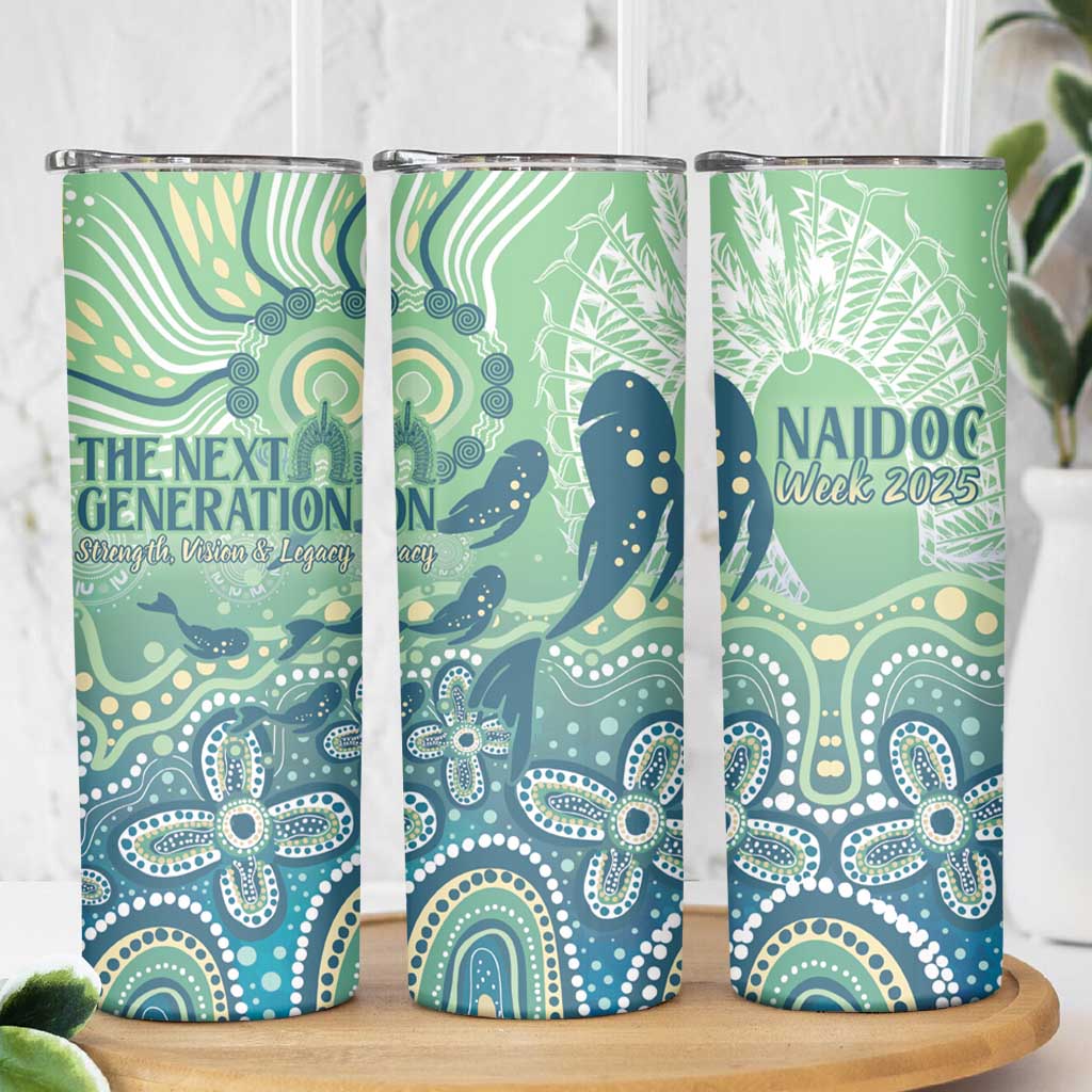 NAIDOC Week 2025 Skinny Tumbler Pastel Ocean Aboriginal Art
