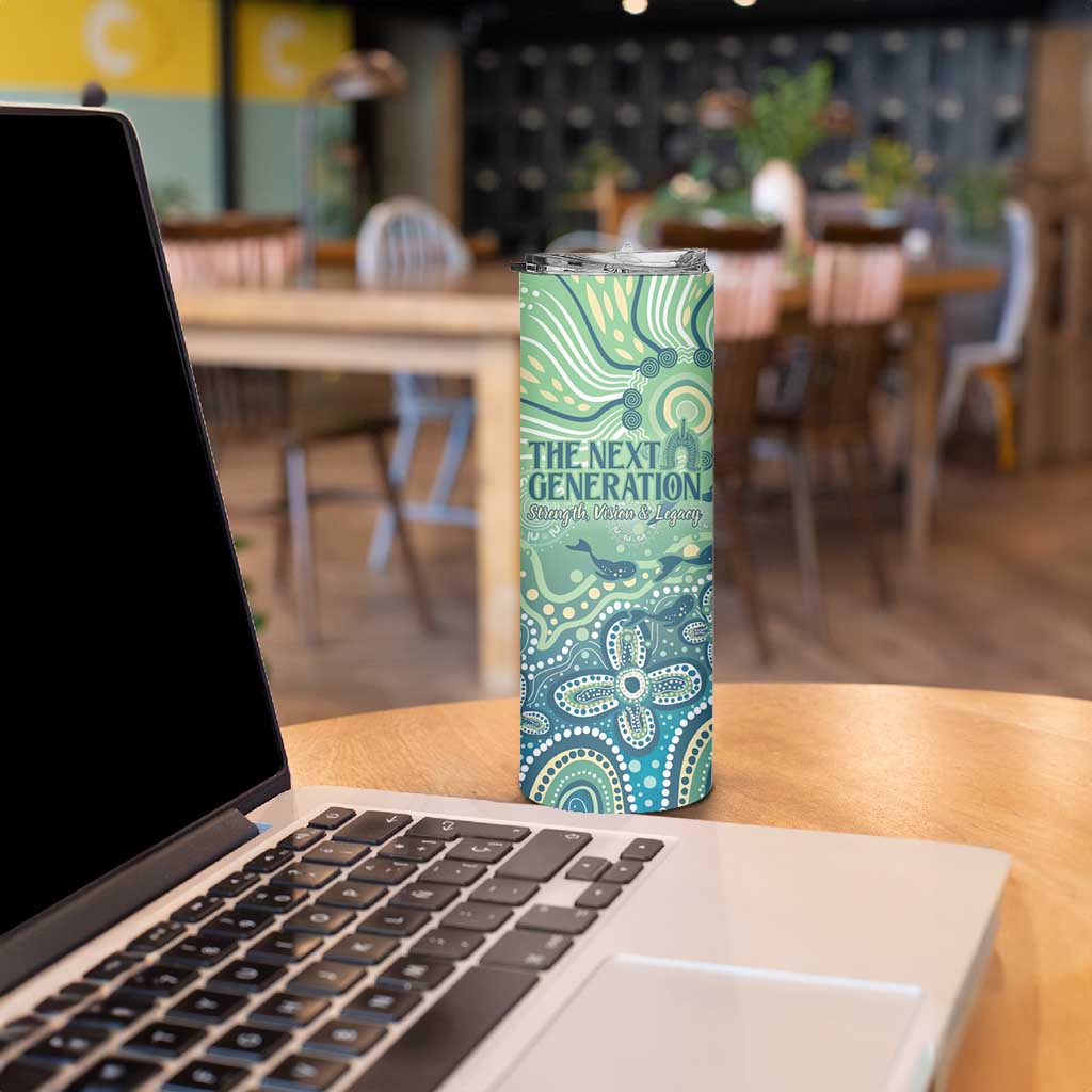 NAIDOC Week 2025 Skinny Tumbler Pastel Ocean Aboriginal Art