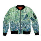 NAIDOC Week 2025 Sleeve Zip Bomber Jacket Pastel Ocean Aboriginal Art