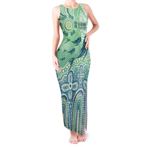 NAIDOC Week 2025 Tank Maxi Dress Pastel Ocean Aboriginal Art
