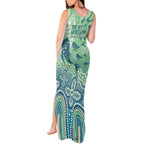 NAIDOC Week 2025 Tank Maxi Dress Pastel Ocean Aboriginal Art