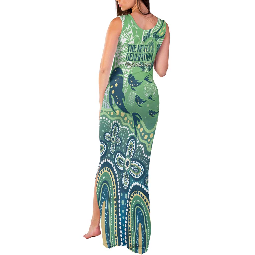 NAIDOC Week 2025 Tank Maxi Dress Pastel Ocean Aboriginal Art