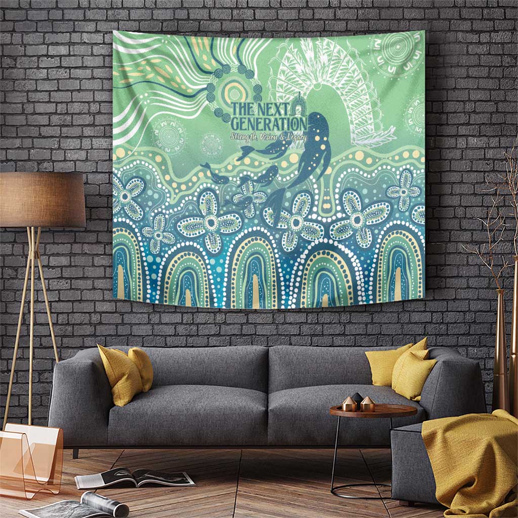 NAIDOC Week 2025 Tapestry Pastel Ocean Aboriginal Art