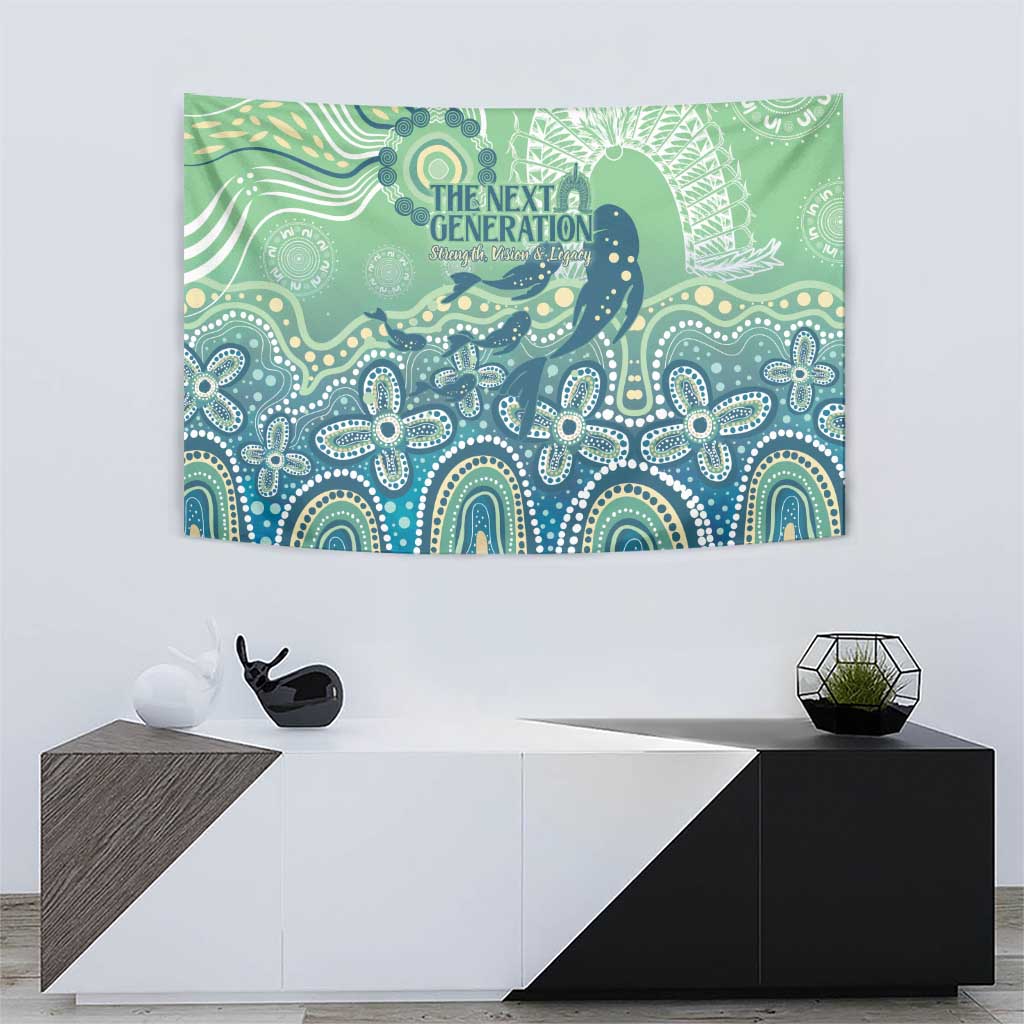 NAIDOC Week 2025 Tapestry Pastel Ocean Aboriginal Art