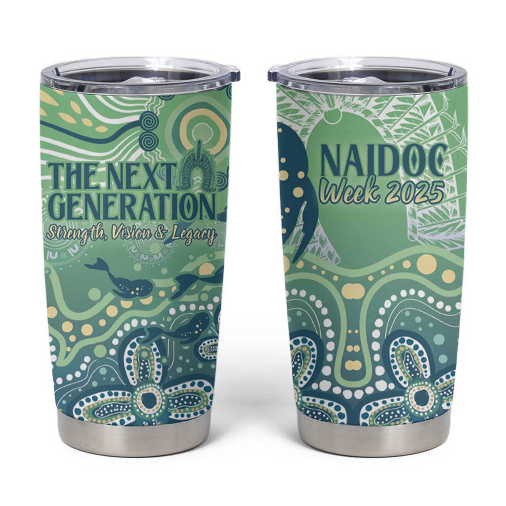 NAIDOC Week 2025 Tumbler Cup Pastel Ocean Aboriginal Art