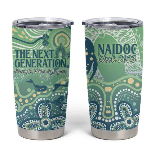 NAIDOC Week 2025 Tumbler Cup Pastel Ocean Aboriginal Art