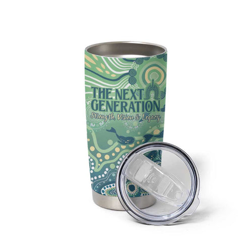 NAIDOC Week 2025 Tumbler Cup Pastel Ocean Aboriginal Art