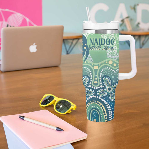 NAIDOC Week 2025 Tumbler With Handle Pastel Ocean Aboriginal Art