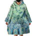 NAIDOC Week 2025 Wearable Blanket Hoodie Pastel Ocean Aboriginal Art