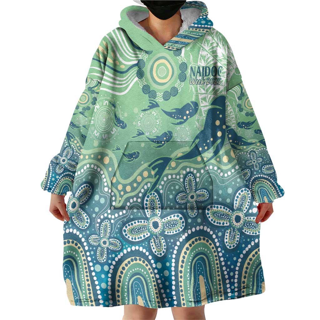 NAIDOC Week 2025 Wearable Blanket Hoodie Pastel Ocean Aboriginal Art