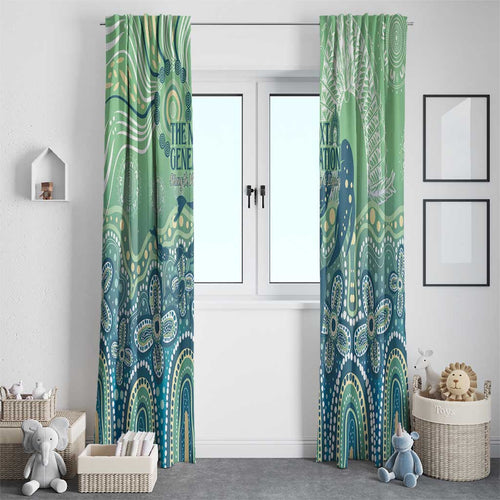 NAIDOC Week 2025 Window Curtain Pastel Ocean Aboriginal Art