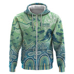 NAIDOC Week 2025 Zip Hoodie Pastel Ocean Aboriginal Art