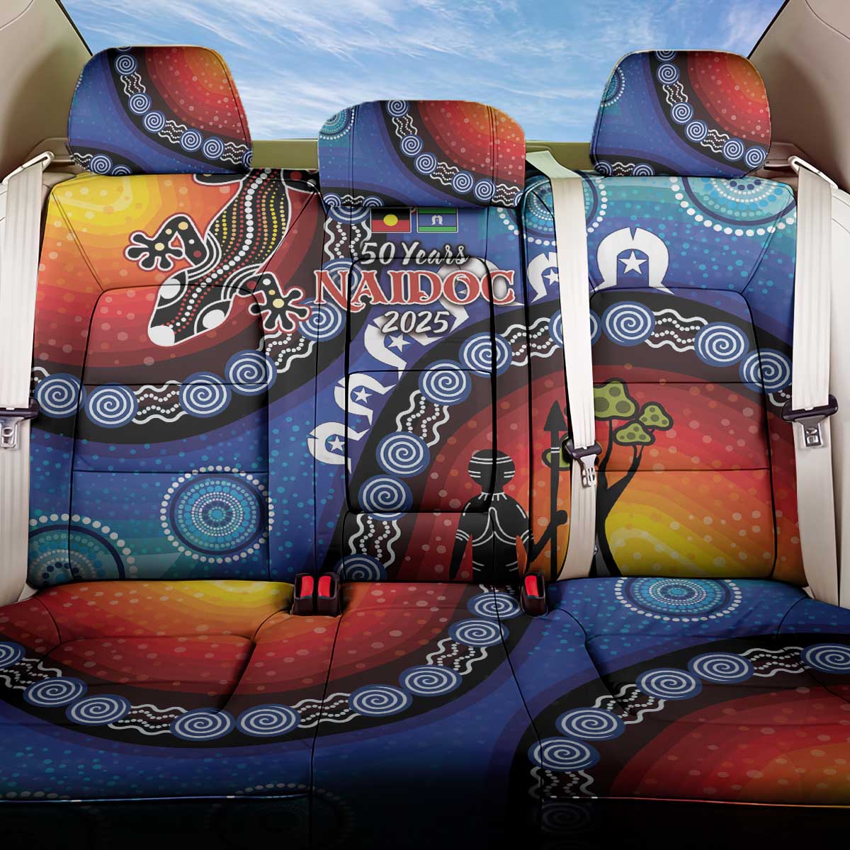 Honoring 50 Years NAIDOC Week 2025 Back Car Seat Cover