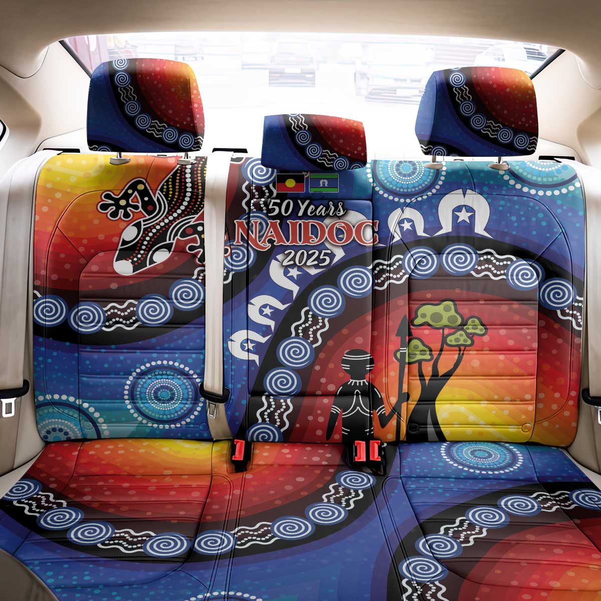Honoring 50 Years NAIDOC Week 2025 Back Car Seat Cover