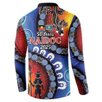Honoring 50 Years NAIDOC Week 2025 Button Sweatshirt