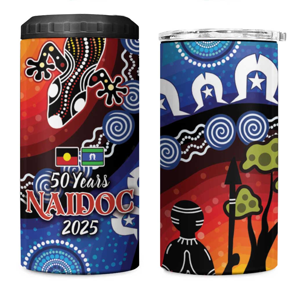 Honoring 50 Years NAIDOC Week 2025 4 in 1 Can Cooler Tumbler