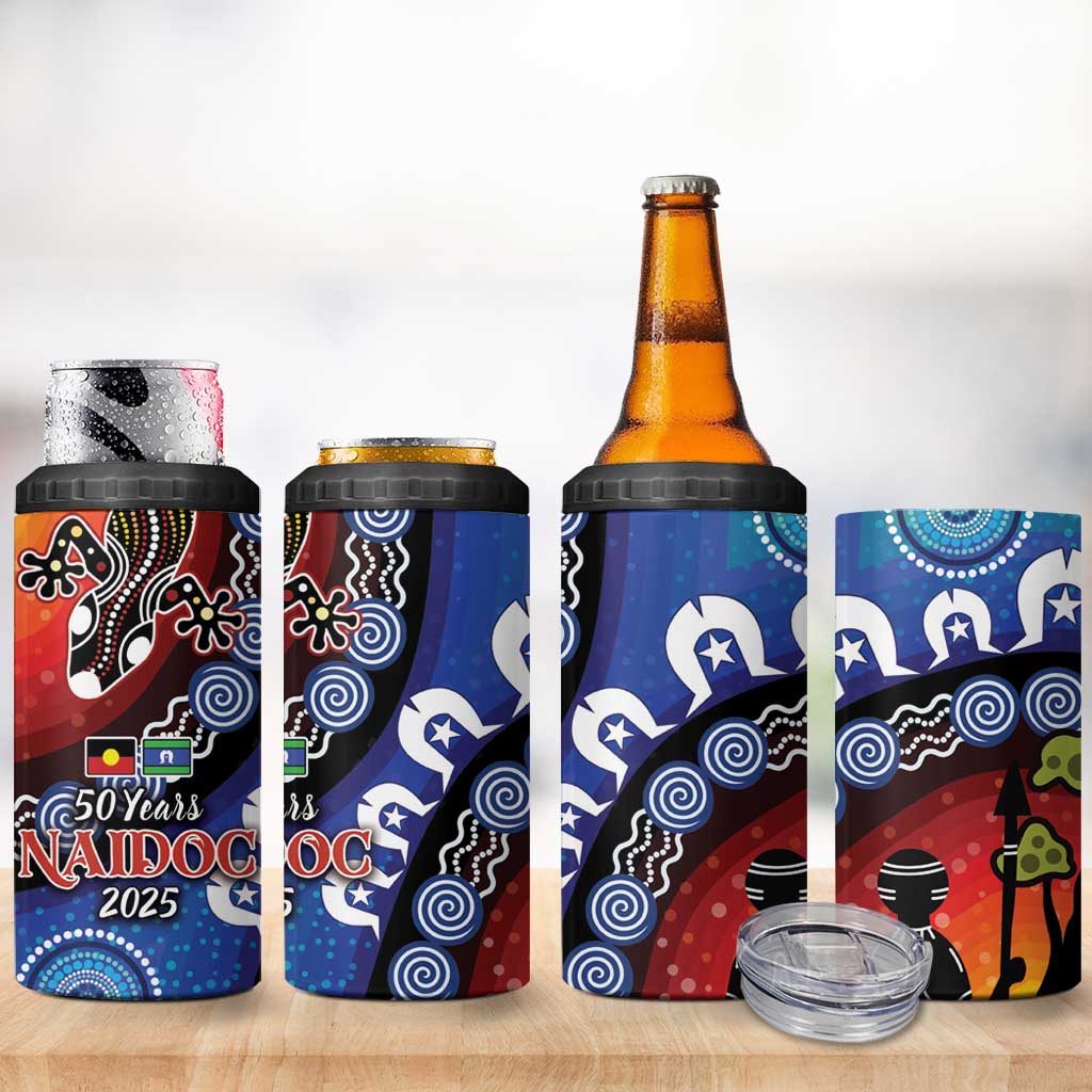 Honoring 50 Years NAIDOC Week 2025 4 in 1 Can Cooler Tumbler