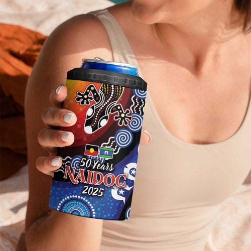 Honoring 50 Years NAIDOC Week 2025 4 in 1 Can Cooler Tumbler