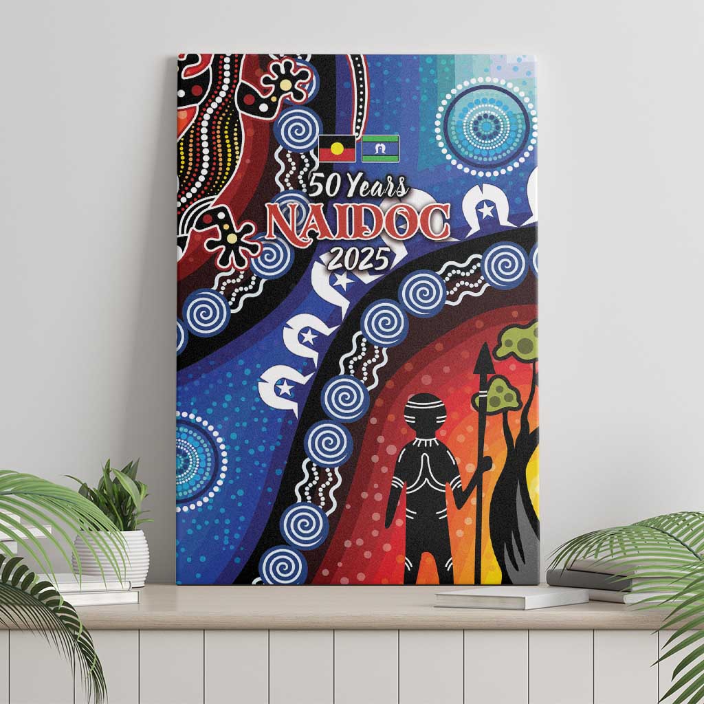 Honoring 50 Years NAIDOC Week 2025 Canvas Wall Art