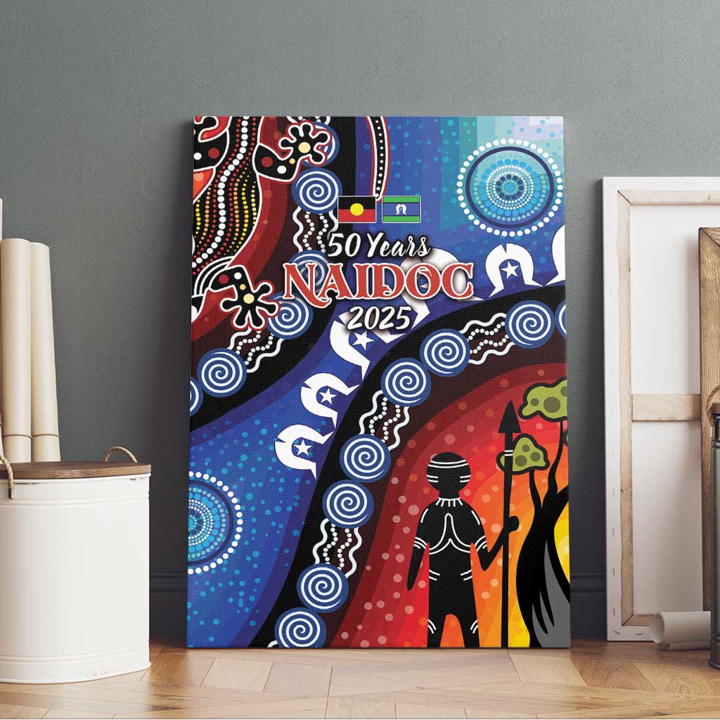 Honoring 50 Years NAIDOC Week 2025 Canvas Wall Art