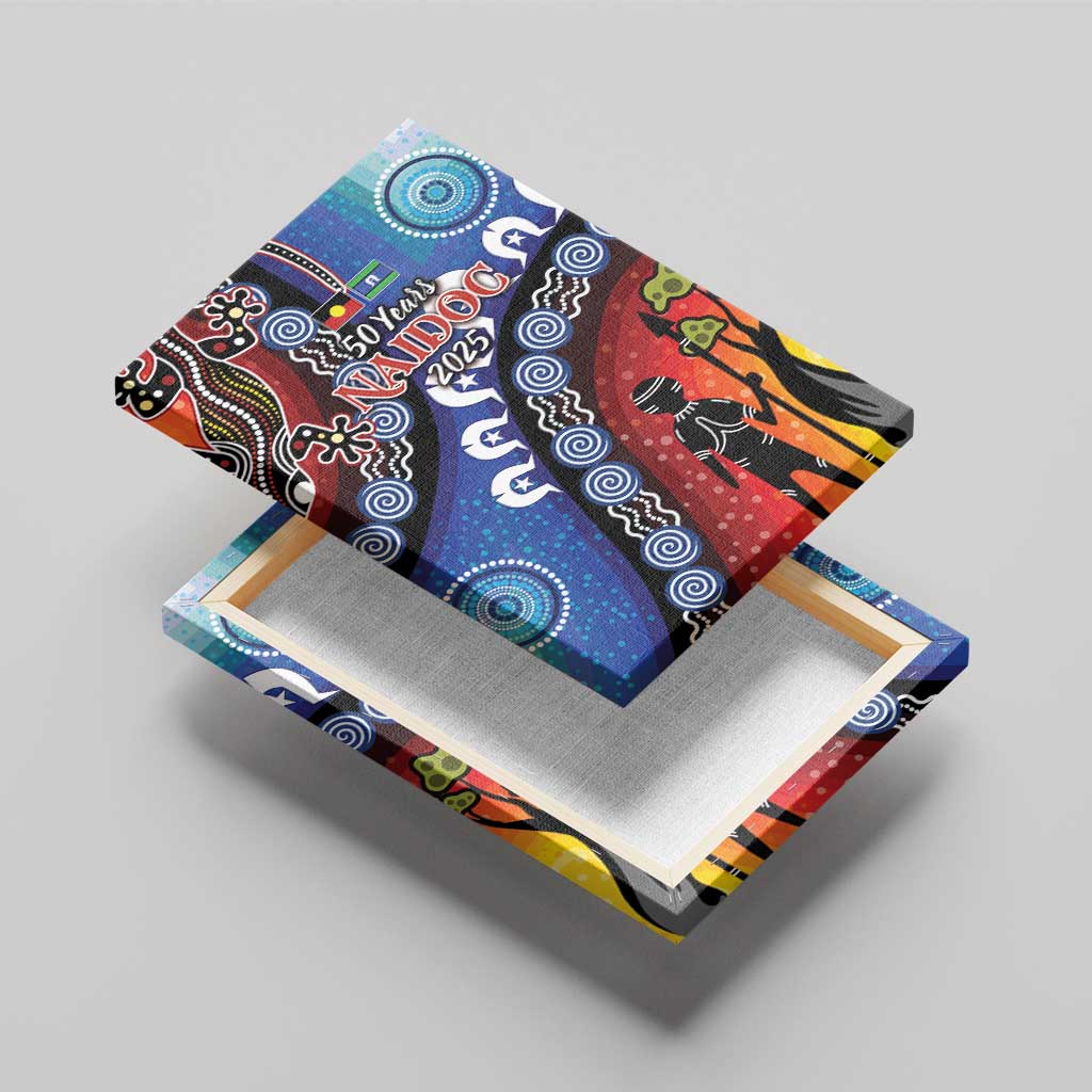 Honoring 50 Years NAIDOC Week 2025 Canvas Wall Art
