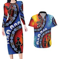 Honoring 50 Years NAIDOC Week 2025 Couples Matching Long Sleeve Bodycon Dress and Hawaiian Shirt