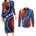 Honoring 50 Years NAIDOC Week 2025 Couples Matching Long Sleeve Bodycon Dress and Long Sleeve Button Shirt
