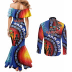 Honoring 50 Years NAIDOC Week 2025 Couples Matching Mermaid Dress and Long Sleeve Button Shirt