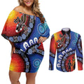 Honoring 50 Years NAIDOC Week 2025 Couples Matching Off Shoulder Short Dress and Long Sleeve Button Shirt