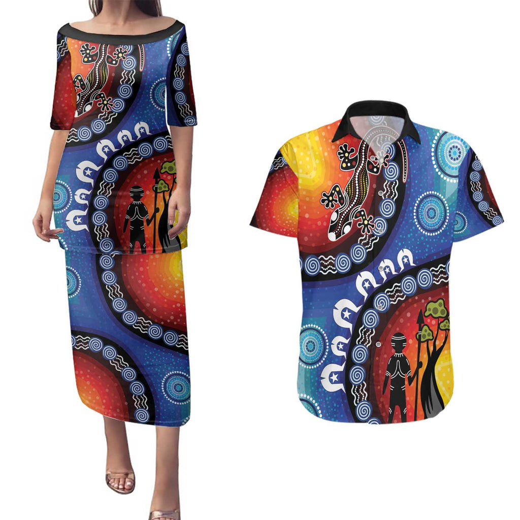 Honoring 50 Years NAIDOC Week 2025 Couples Matching Puletasi and Hawaiian Shirt