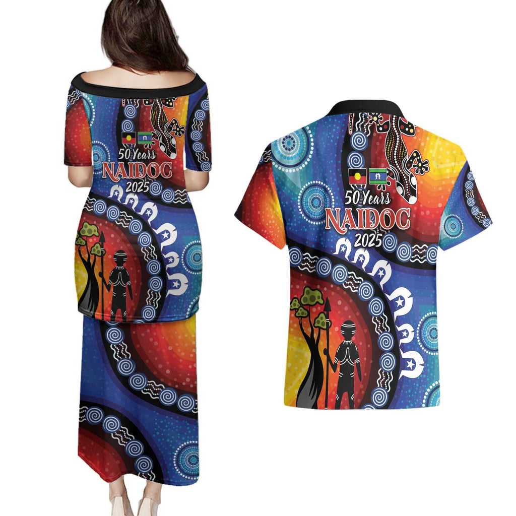 Honoring 50 Years NAIDOC Week 2025 Couples Matching Puletasi and Hawaiian Shirt