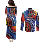 Honoring 50 Years NAIDOC Week 2025 Couples Matching Puletasi and Long Sleeve Button Shirt