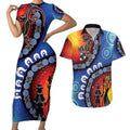 Honoring 50 Years NAIDOC Week 2025 Couples Matching Short Sleeve Bodycon Dress and Hawaiian Shirt