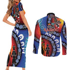 Honoring 50 Years NAIDOC Week 2025 Couples Matching Short Sleeve Bodycon Dress and Long Sleeve Button Shirt