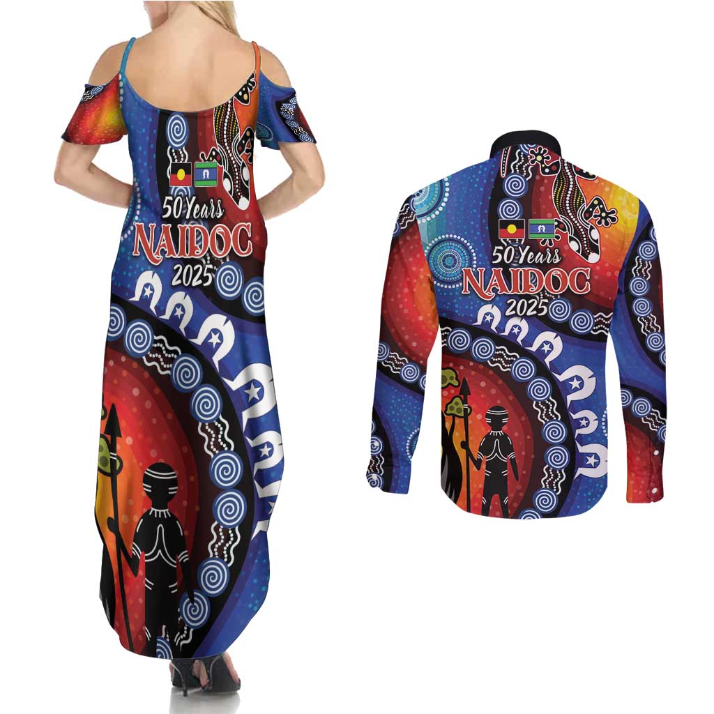 Honoring 50 Years NAIDOC Week 2025 Couples Matching Summer Maxi Dress and Long Sleeve Button Shirt